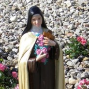 St. Therese in the front rosary garden.